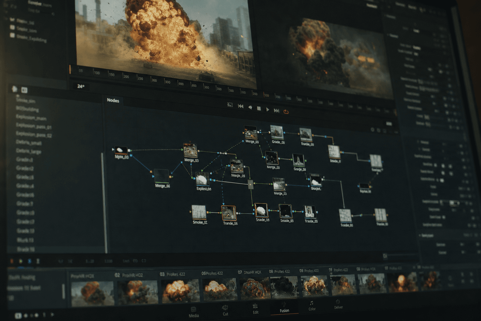 AI VFX workflow in three passes with structure, style and light integration