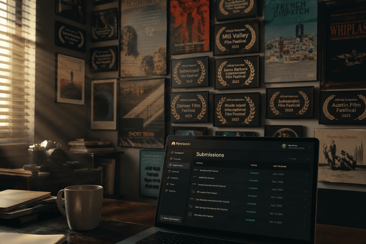 Dashboard and indicators to steer the distribution of an AI film