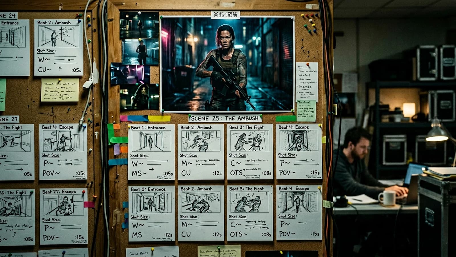 Illustration pour « Comment construire une scène cinématique plan par plan »