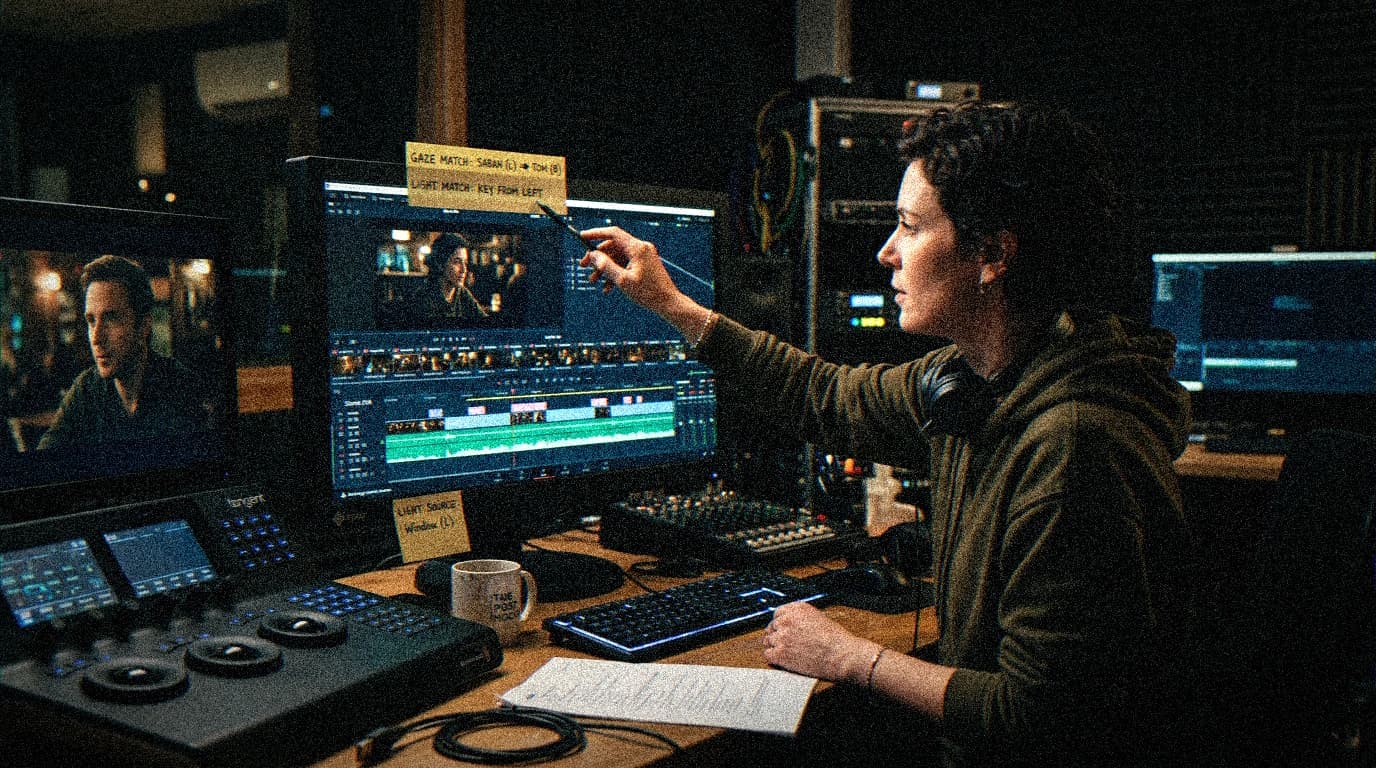 Image contextuelle 2, raccords et continuité en post.