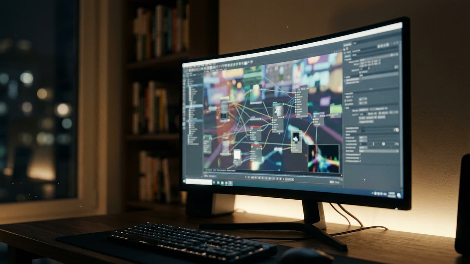 Cinematic illustration, editorial compliance section.