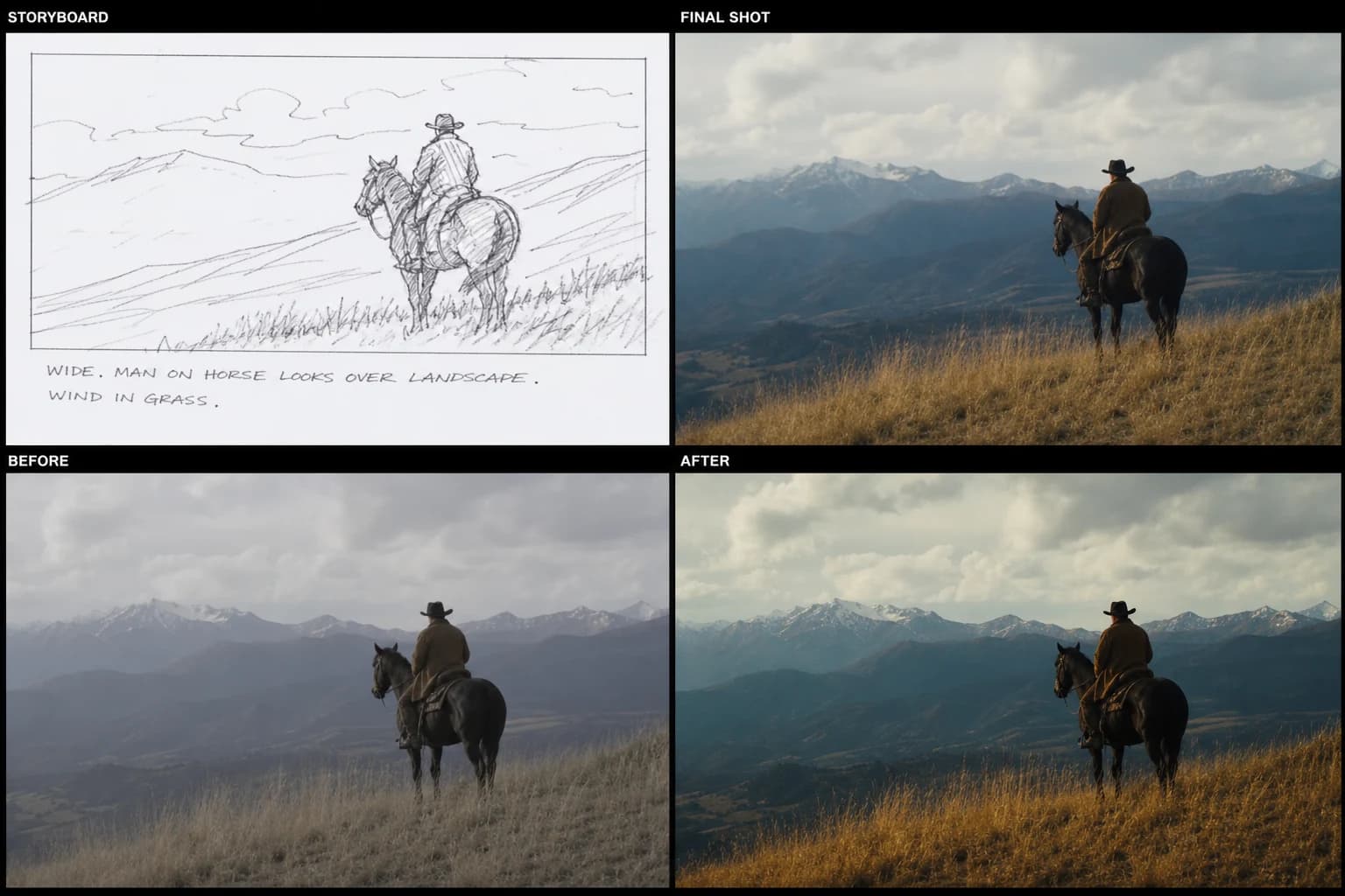 Video timeline with sound tracks, shot markers and mobile preview exports