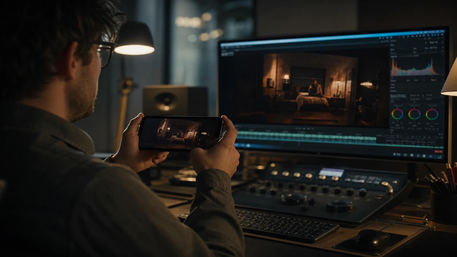 Final validation of an AI video master on a mobile screen and a calibrated monitor