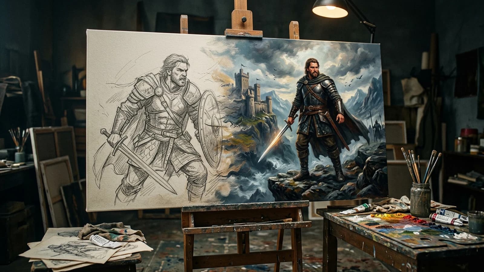 Illustration for “Turning a Simple Sketch (Drawing) Into a Masterpiece With AI”
