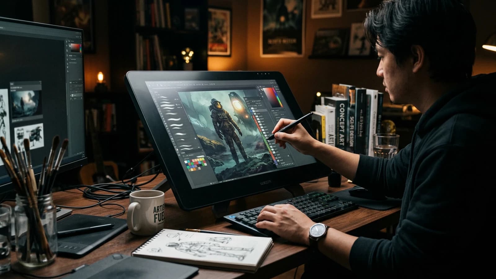 Second repère : ordre des passes lumière puis texture.