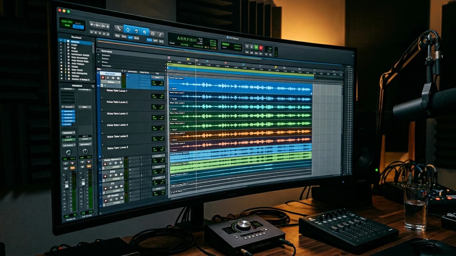 Comparaison de trois prises voix IA avec variations d'intention pour doublage de film