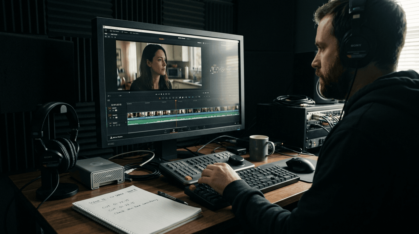 Table de montage, moment où tu juges le réalisme du mouvement et non plus seulement le design.