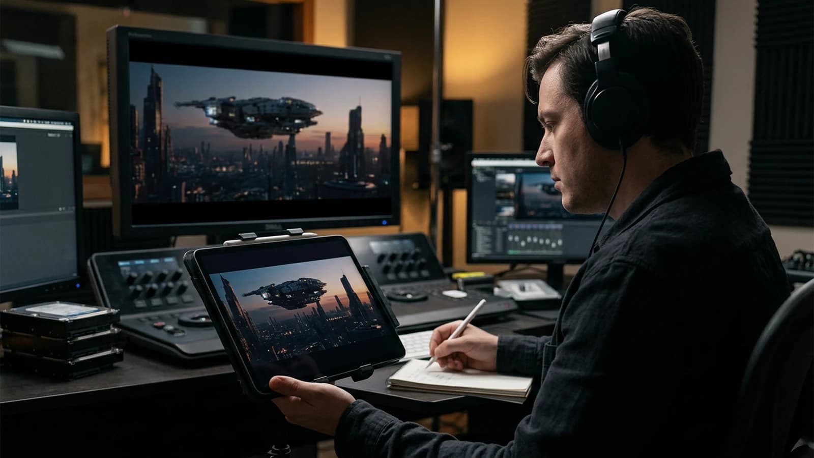 Contrôle qualité VFX IA en timeline complète avec tests mobile et grand écran