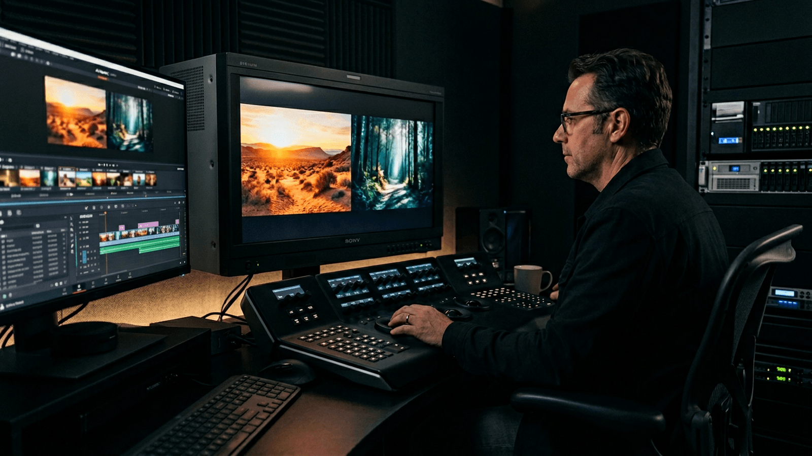 Étalonnage final d’une séquence IA pour harmoniser fluidité et texture entre plans