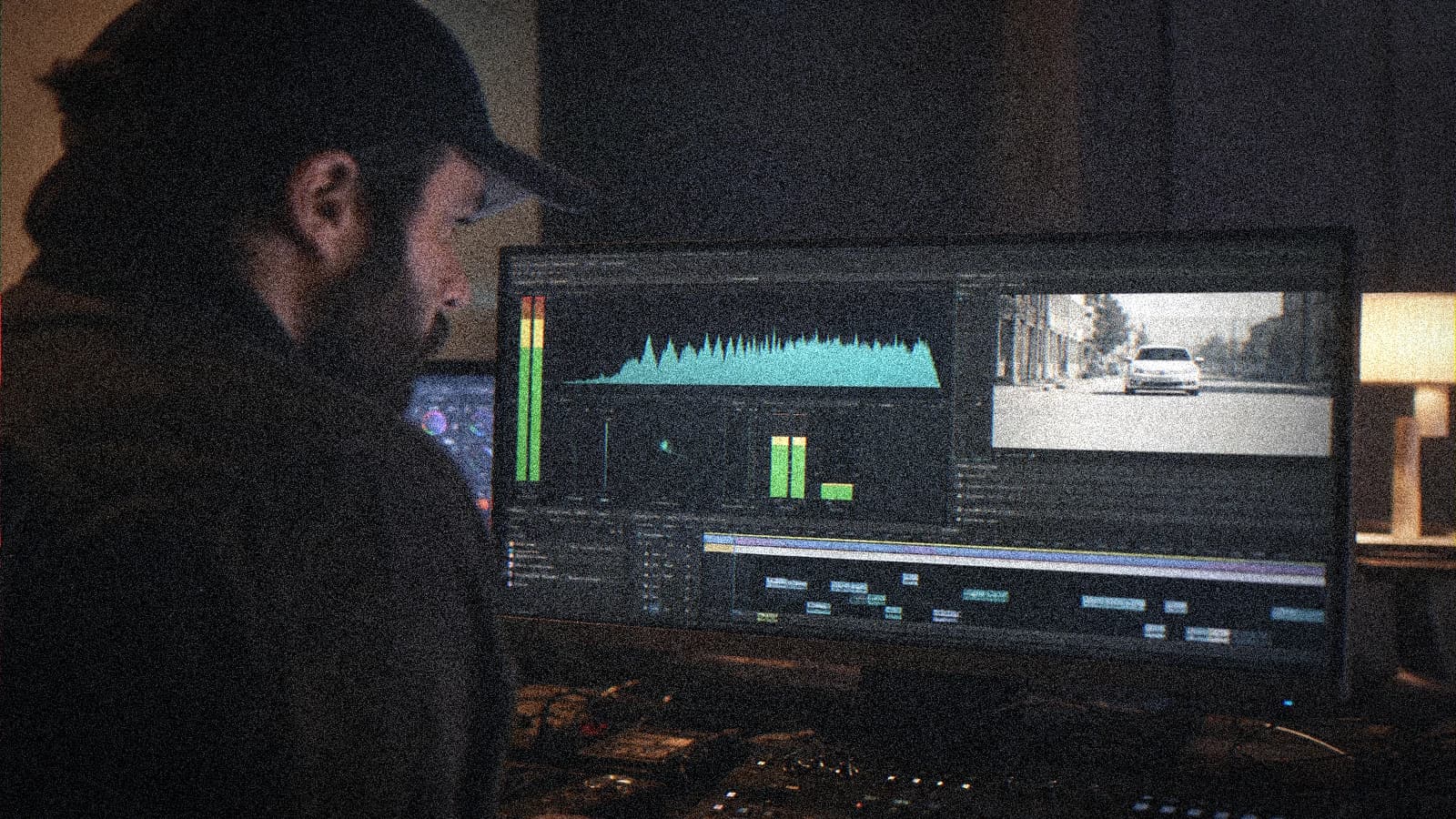 LUFS metering and spectrum plugins on an ad master