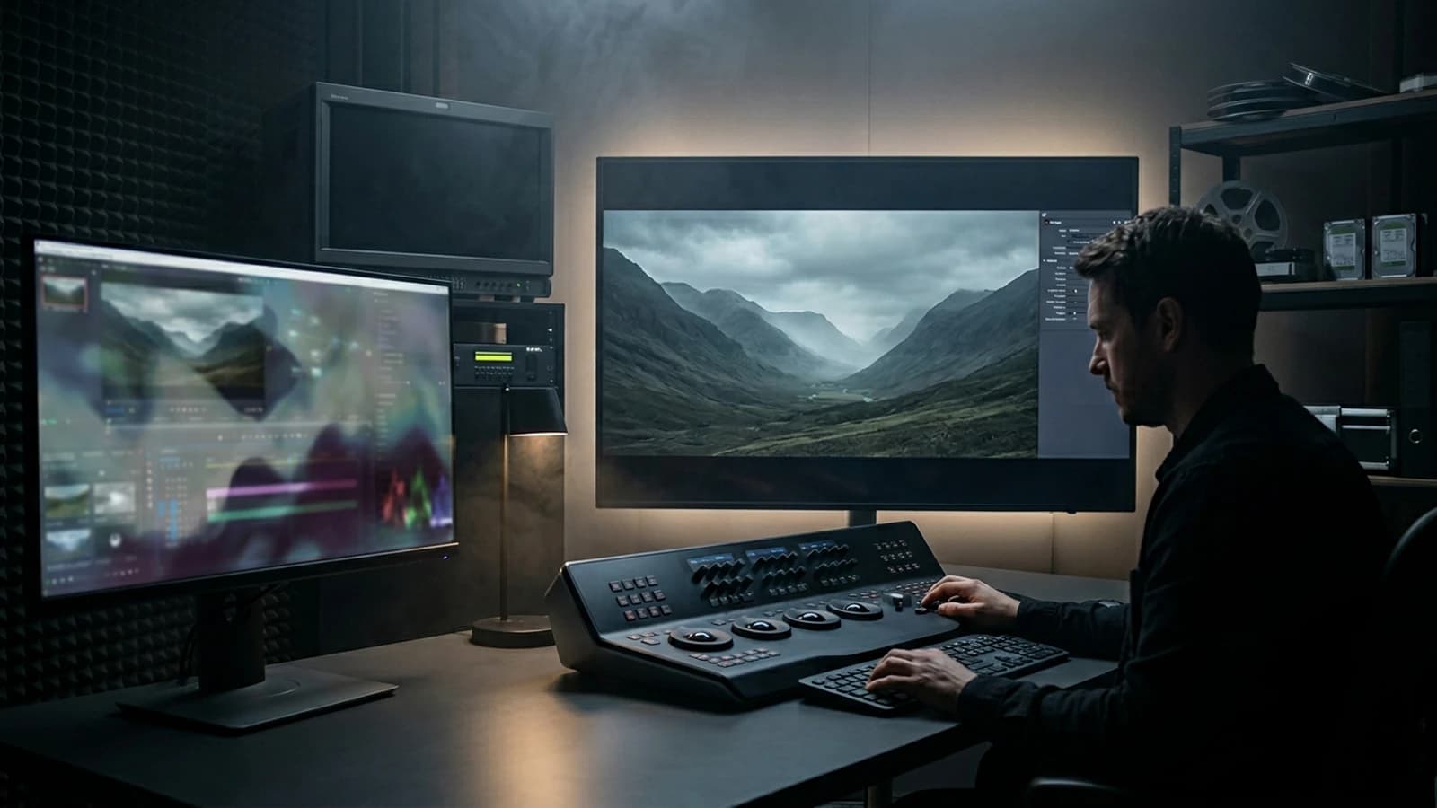 Repère de workflow : premier plan, sujet, fond.