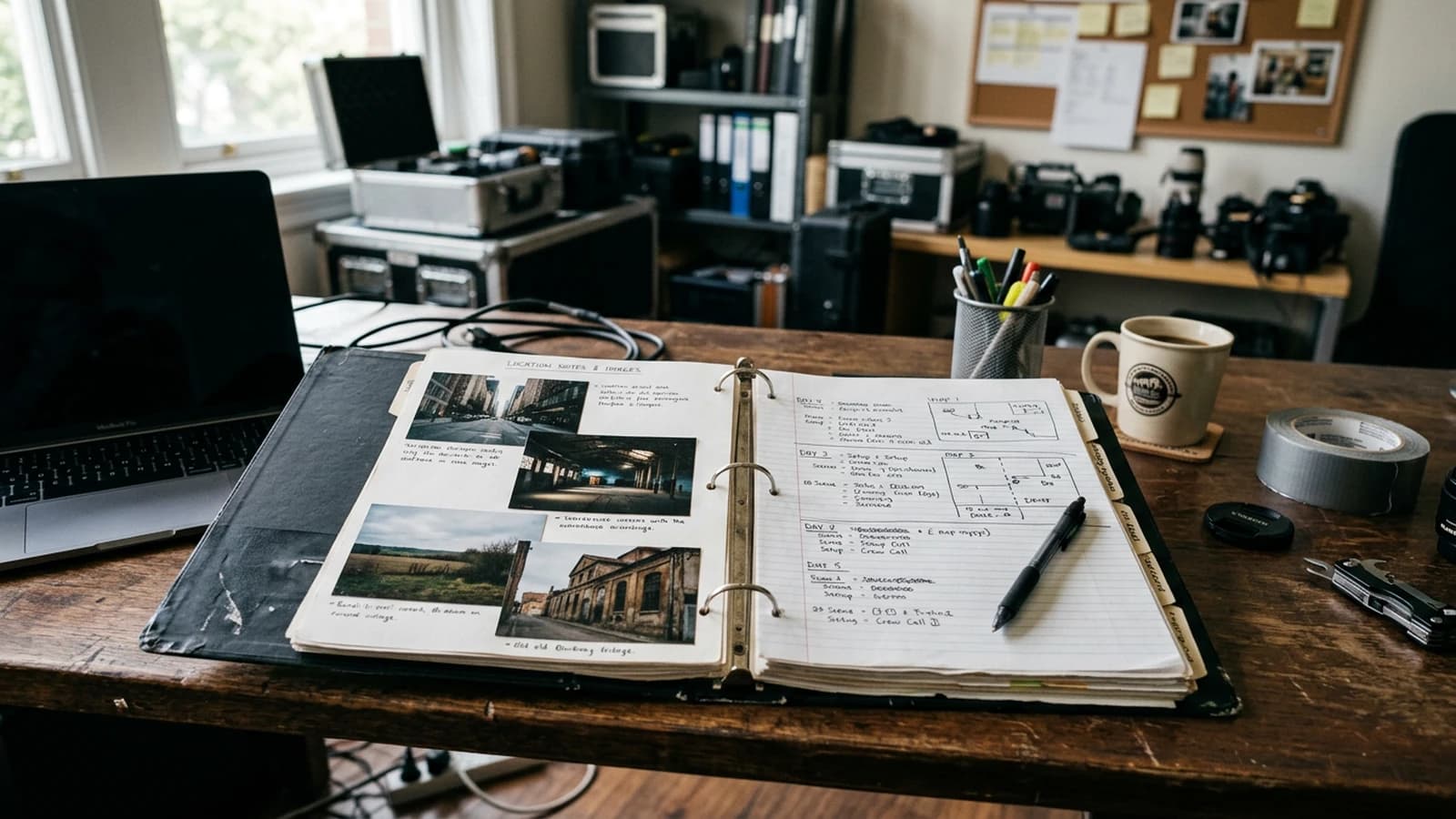 Dossier de repérage décor cinéma avec statut go no go et plan logistique de tournage