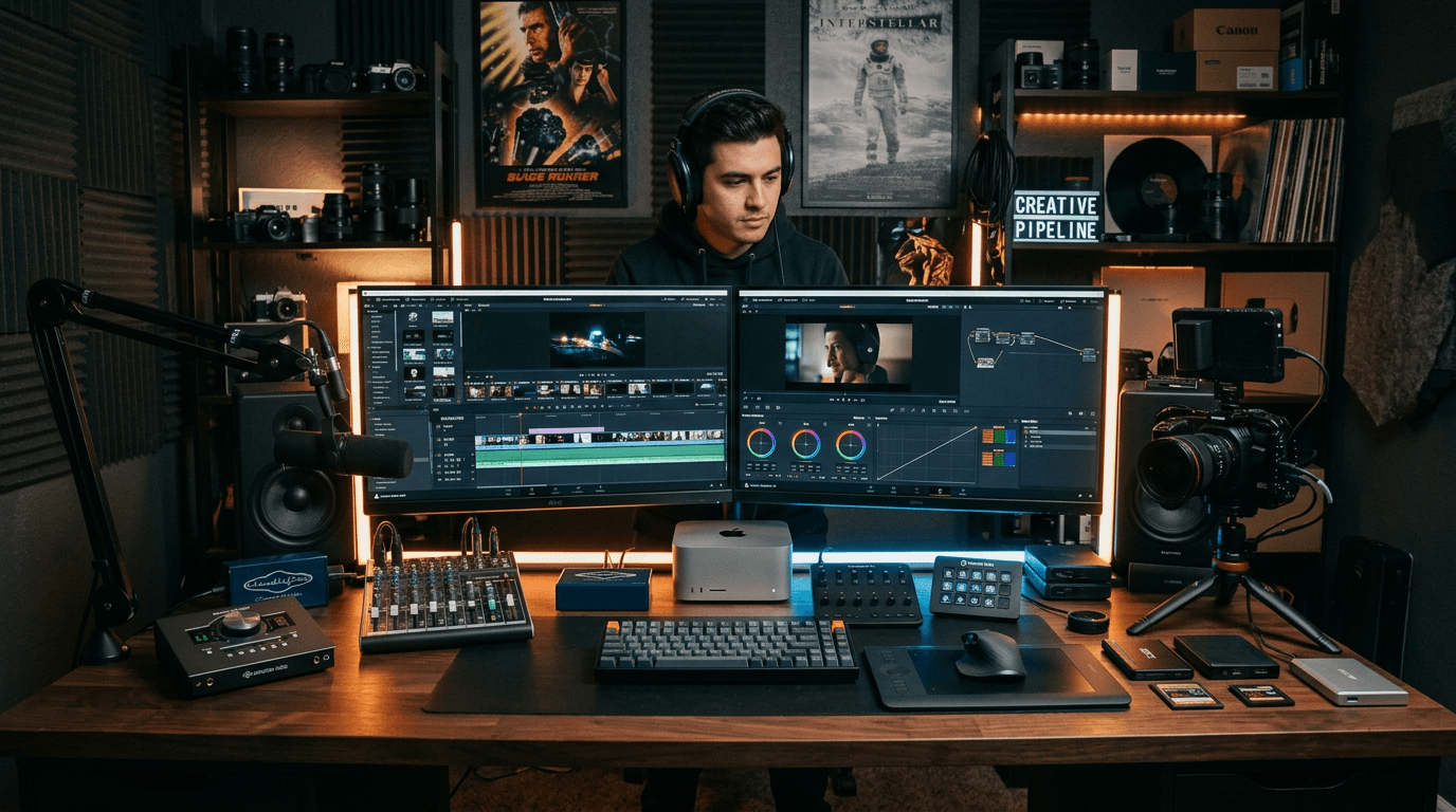 Illustration pour « Le vrai workflow IA créatif en 2026 : image, vidéo, voix et production »